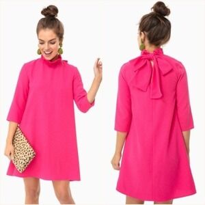 Tuckernuck Hot Pink Tie-Back Mini Dress